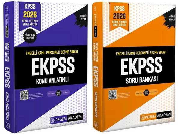 Pegem 2026 EKPSS Konu + Soru Bankası 2 li Set Pegem Akademi Yayınları ürün görseli 1