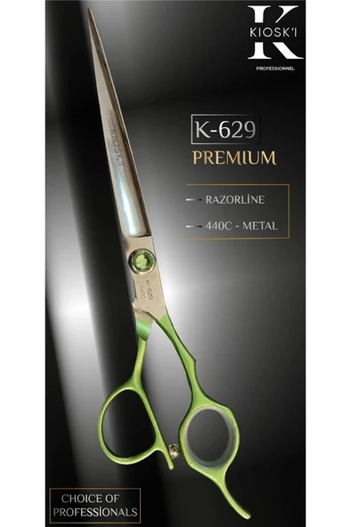 Kioski Profesyonel Premium Lüks Makas 440-C 7 Numara K-629 ürün görseli 1