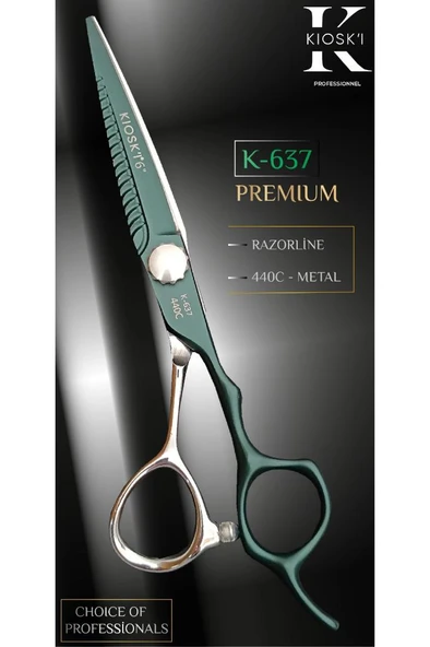 Kioski Profesyonel Premium Lüks Makas 440-C 6 Numara K-637 ürün görseli 1