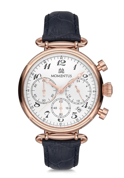 Momentus TC250R-02MR Quartz Deri Lacivert Beyaz Kadran 40 mm Kadın Kol Saati ürün görseli 1