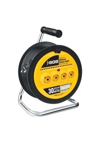 Sgs 2134 30 Mt Profesyonel Makaralı Uzatma Kablosu 3x2,5 30 Metre ürün görseli 1