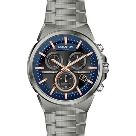 Quantum TTG986.050 Quartz Çelik Gri Füme Kadran 45 mm Erkek Saat ürün görseli 1