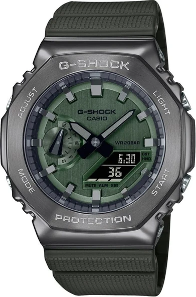 CASIO G-SHOCK GM-2100B-3ADR YEŞİL SİLİKON KORDON ANALOG/DİJİTAL ERKEK KOL SAATİ ürün görseli 1