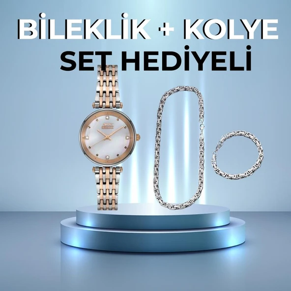Slazenger Sl.09.1877.3.02 Quartz Çelik Rose/Gri 32 mm Kadın Kol Saati ürün görseli 1