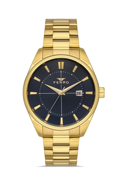 Ferro F11239A-B2 Quartz Çelik Altın Rengi 42 mm Erkek Kol Saati ürün görseli 1