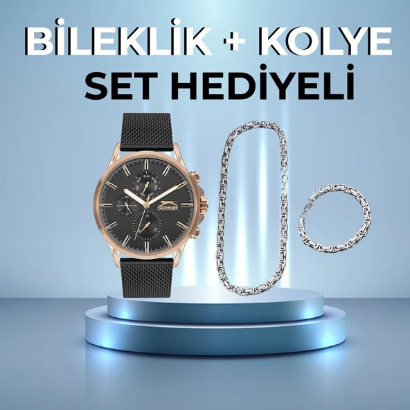 Slazenger Sl.09.1889.2.02 47 mm Siyah Hasır Kordonlu Erkek Kol Saati AYNI GÜN KARGO ürün görseli 1