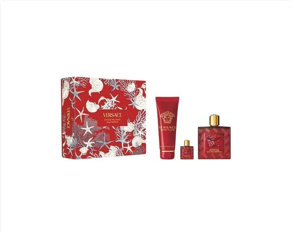 Versace Eros Flame 100ml Edp Erkek Parfüm Set ürün görseli 1