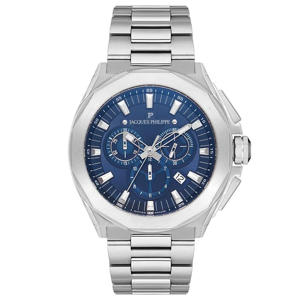 Jacques Philippe JPQGC301336 45 mm Metalik Gri Çelik Kordon Erkek Kol Saati ürün görseli 1