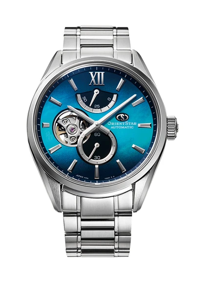 Orient Star RE-BY0004A00B Otomatik Çelik Gri Open Heart Mavi Kadran Safir Kristal 40 mm Erkek Kol Saati ürün görseli 1