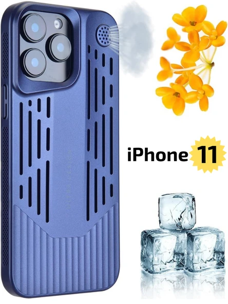 iPhone 11 Lüks Kokulu Telefon Kılıfı Ultra Design & Darbeye Dayanıklı Şık Premium Kılıf ( Lacivert ) ürün görseli 1