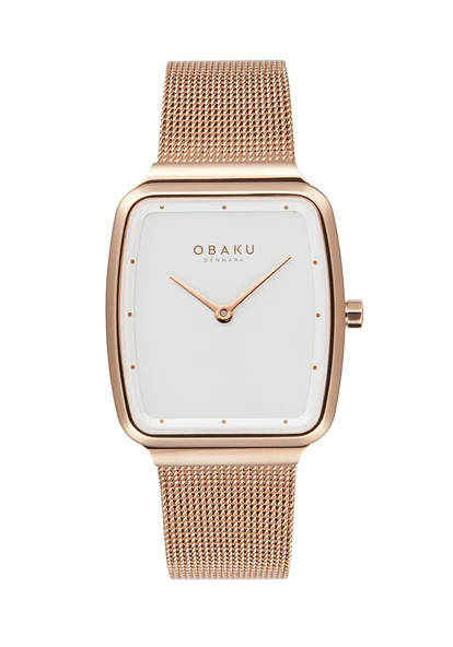 Obaku Denmark V267LXVIMV Quartz Hasır Rose Beyaz Kadran 27 mm Kadın Kol Saati ürün görseli 1