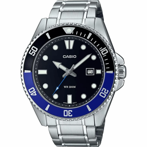 Casio MDV-107D-1A2VDF Quartz Alimünyum Kasa Gri Siyah Kadran 46 mm Erkek Kol Saati ürün görseli 1
