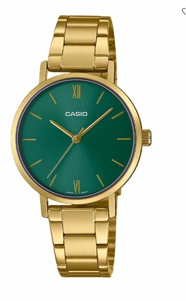 Casio LTP-VT02G-3AUDF Quartz Çelik Altın Rengi Yeşil Kadran 30 mm Kadın Kol Saati ürün görseli 1