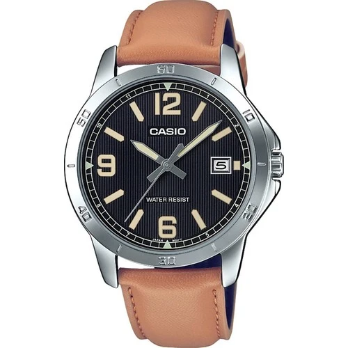 Casio MTP-V004L-1B2UDF Quartz Deri Kahverengi Siyah Kadran 41 mm Erkek Kol Saati ürün görseli 1