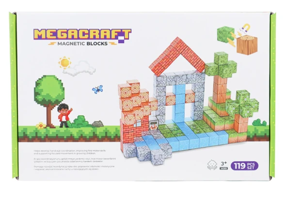 Megacraft Orman ve Ev Temalı Mıknatıslı Bloklar 119 Parça ürün görseli 1