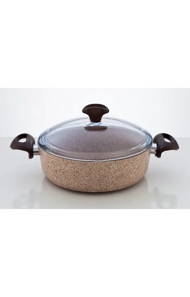 Falez Creamy Granitec 30 Cm Kısa Granit Tencere ürün görseli 1