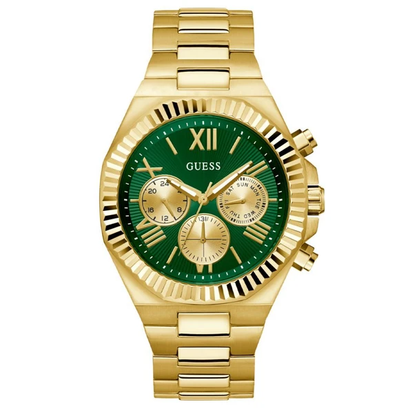 Guess GUGW0703G2 Quartz Çelik Altın Rengi Yeşil Kadran 44 mm Erkek Kol Saati ürün görseli 1