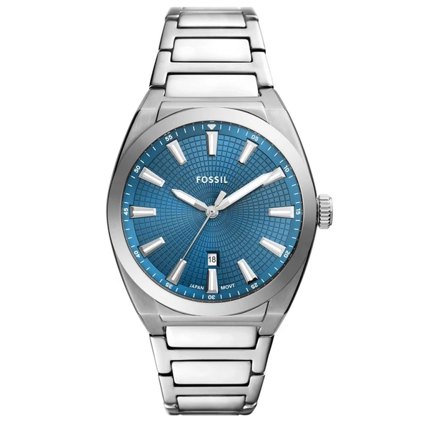 Fossil FFS6054 Quartz Çelik Gri Mavi Kadran 42 mm Erkek Kol Saati ürün görseli 1
