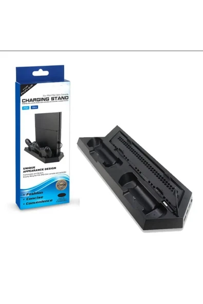Ps4 FAT/Ps4 Slim/Ps4 PRO Uyumlu Soğutucu Fan Joystick Şarj Dikey Stand ürün görseli 1