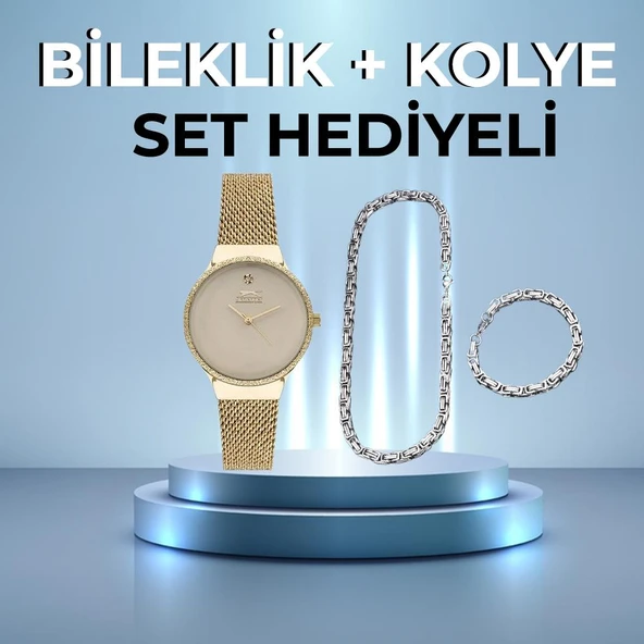 Slazenger SL.09.2015.3.03 Quartz Hasır 35 mm Altın Kadın Kol Saati ürün görseli 1