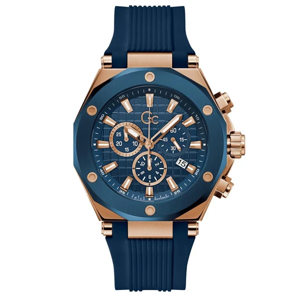 Gc GCZ18006G7MF Quartz Silikon Mavi 10 ATM 44 mm Erkek Kol Saati ürün görseli 1