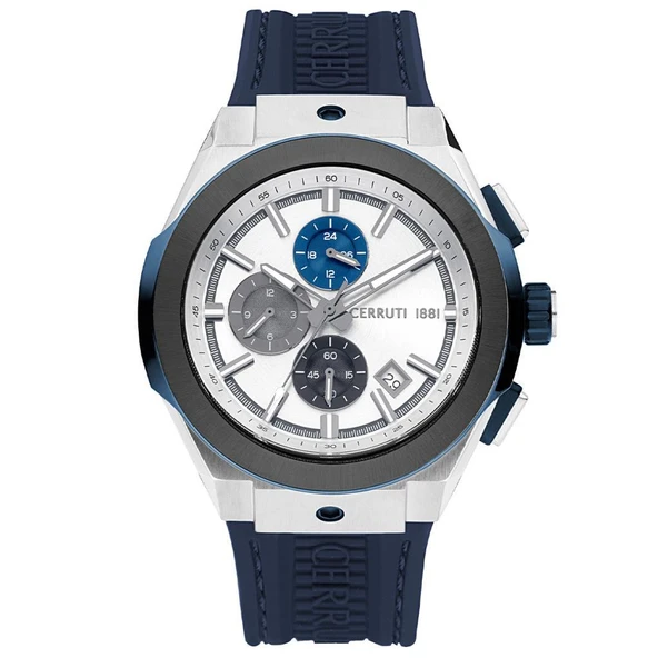 Cerruti 1881 CIWGQ2224005 Quartz Silikon Lacivert 48 mm Erkek Kol Saati ürün görseli 1