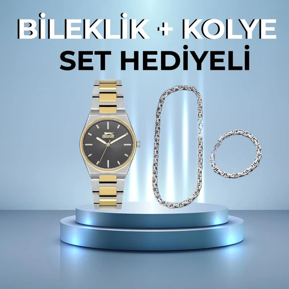 Slazenger SL.09.2116.3.06  Çelik Altın/Metalik Gri 33 mm Kadın Kol Saati ürün görseli 1