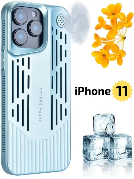 iPhone 11 Lüks Kokulu Telefon Kılıfı Ultra Design & Darbeye Dayanıklı Şık Premium Kılıf ( Mavi ) ürün görseli 1