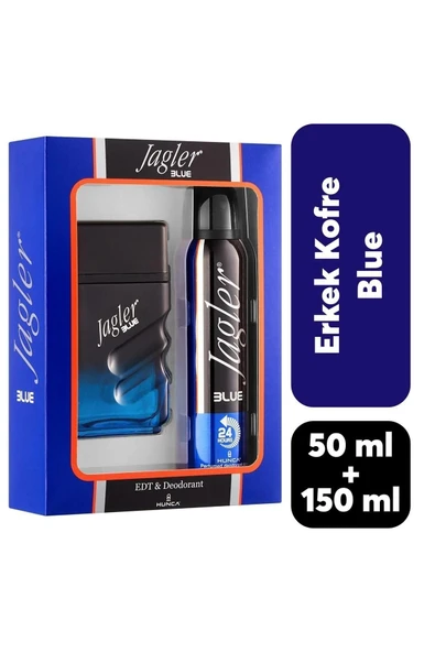 Jagler Blue Kofre - EDT 90 ml + Deodorant 150 ml ürün görseli 1