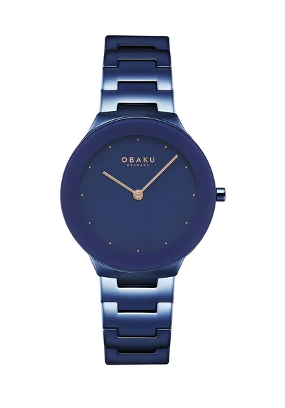 Obaku Denmark V290LXLLSL Çelik Safir Kristal Lacivert 32 mm Kadın Kol Saati ürün görseli 1