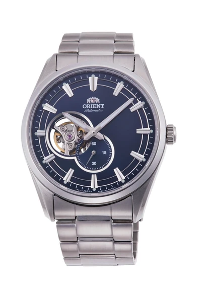 Orient Kurmalı Otomatik Çelik Gri Open Heart Safir Cam Lacivert Kadran 41 mm Erkek Kol Saati ürün görseli 1