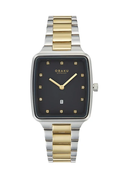 Obaku Denmark V271LDCBSF Quartz Çelik Altın/Gri Lacivert Kadran 30 mm Kadın Kol Saati ürün görseli 1