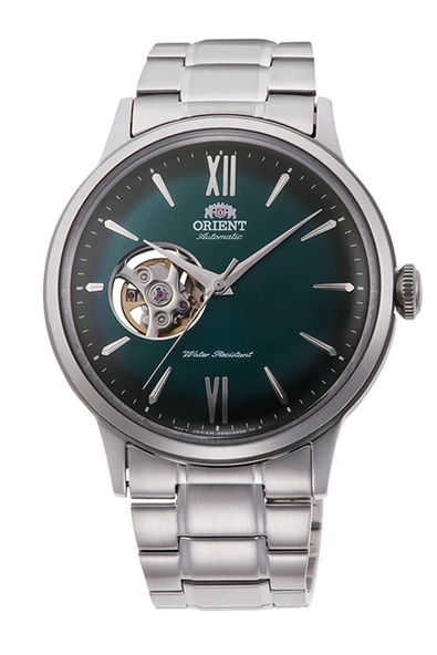 Orient Bambino RA-AG0026E30B Kurmalı Otomatik Çelik Gri Yeşil Kadran Open Heart 41 mm Erkek Kol Saati ürün görseli 1
