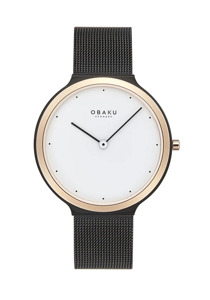 Obaku Denmark V269LXMWMB Quartz Hasır Siyah Beyaz Kadran 36 mm Kadın Kol Saati ürün görseli 1