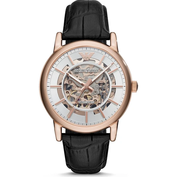 Emporio Armani Otomatik AR60007 43 mm Siyah Deri Kordon Erkek Kol Saati ürün görseli 1