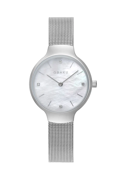 Obaku Denmark V241LXCWMC Quartz Hasır Gri Beyaz Kadran 29 mm Kadın Kol Saati ürün görseli 1