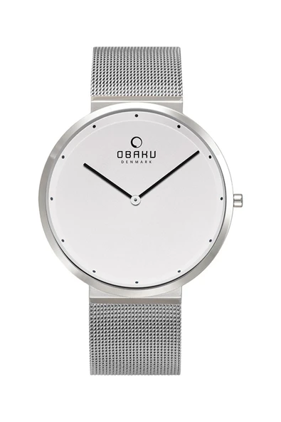 Obaku Denmark V230GXCWMC Quartz Hasır Gri Beyaz Kadran 42 mm Erkek Kol Saati ürün görseli 1