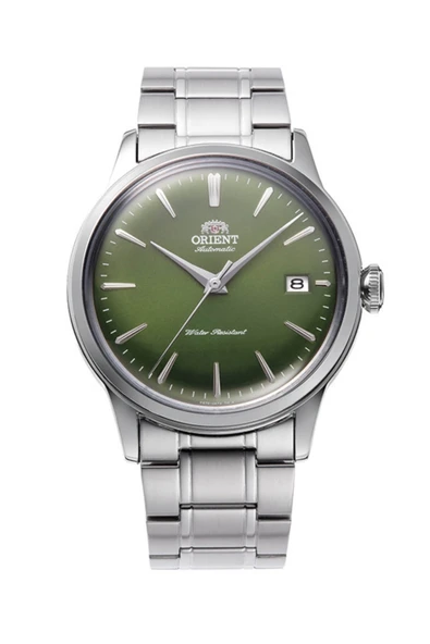 Orient Bambino Kurmalı Otomatik Çelik Gri Yeşil Kadran Kristal Cam 38 mm Erkek Kol Saati ürün görseli 1