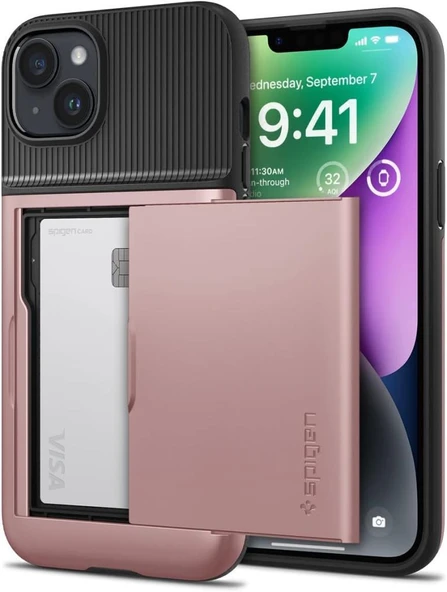 Spigen iPhone 14 Plus ile Uyumlu Kılıf Slim Armor CS Rose Gold ürün görseli 1