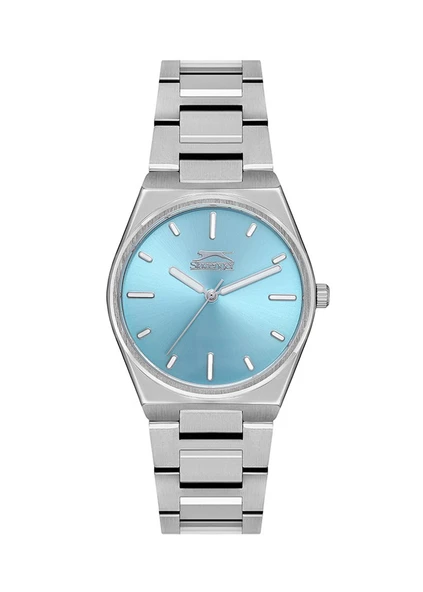 Slazenger SL.09.2116.3.04 35 mm Metalik Gri Çelik Mavi Kadran Kadın Kol Saati ürün görseli 1