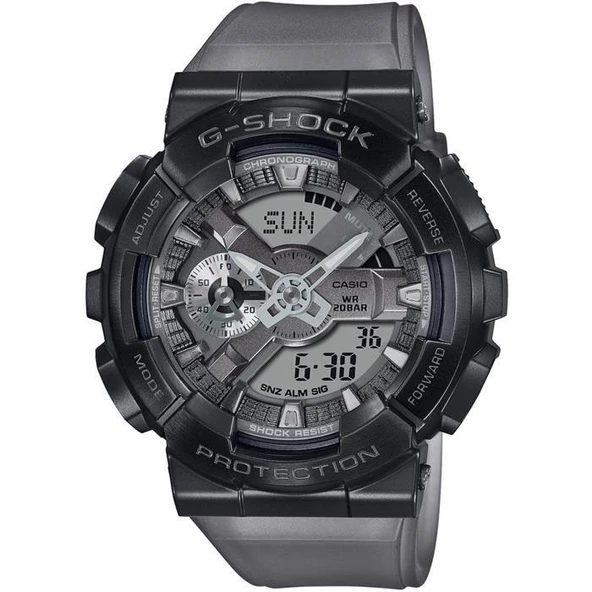 Casio GM-110MF-1ADR G-Shock Quartz Silikon Gri 20 ATM Erkek Kol Saati ürün görseli 1