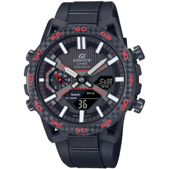 Casio Edifice ECB-2000PB-1ADF Analog/Dijital Silikon Siyah 51 mm Erkek kol Saati ürün görseli 1