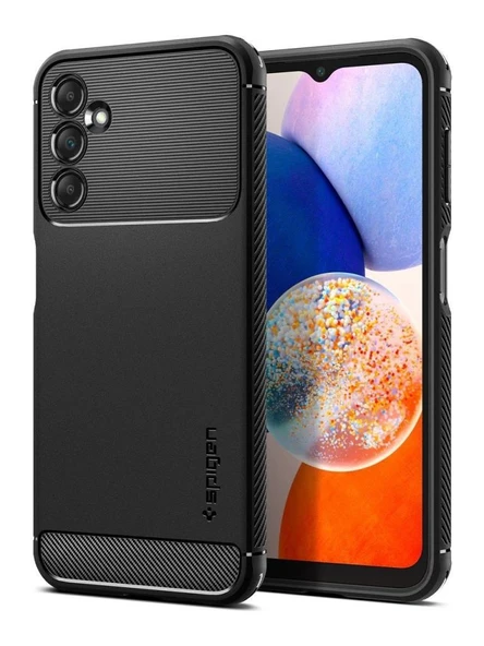 Spigen Galaxy A14 5G ile Uyumlu Kılıf Rugged Armor Matte Black ürün görseli 1