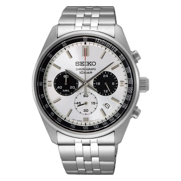 Seiko Kronograf SSB425P Quartz Kronograflı Çelik Gri Beyaz Kadran 41 mm Erkek Kol Saati ürün görseli 1