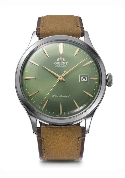 Orient Bambino RA-AC0P01E30B Kurmalı Otomatik Deri Kahverengi Yeşil Kadran 38 mm Erkek Kol Saati ürün görseli 1