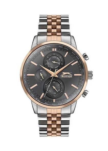 Slazenger SL.09.1843.2.01 Quartz Metal Gri 45 mm Erkek Kol Saati ürün görseli 1