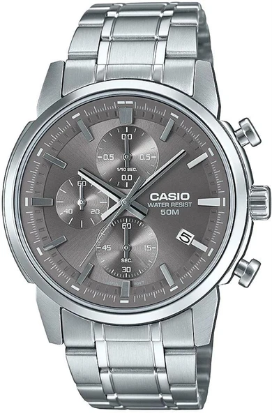 Casio MTP-E510D-8AVDF Quartz Çelik Gri 42 mm Erkek Kol Saati ürün görseli 1
