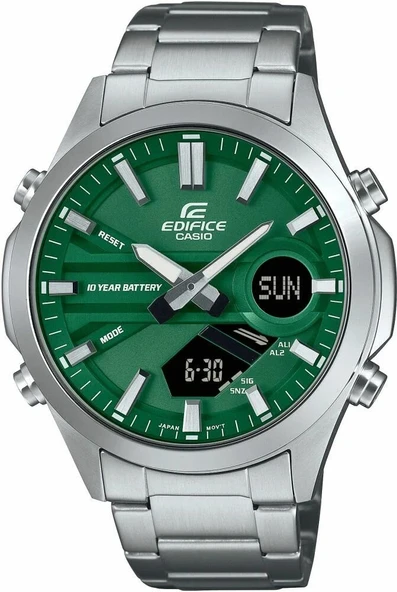 Casio EFV-C120D-3ADF Edifice Quartz Çelik Gri Yeşil Kadran 10 ATM 46 mm Erkek Kol Saati ürün görseli 1