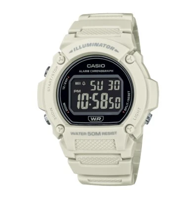 Casio W-219HC-8BVDF Quartz Plastik Gri Siyah Kadran 47 mm Erkek Kol Saati ürün görseli 1