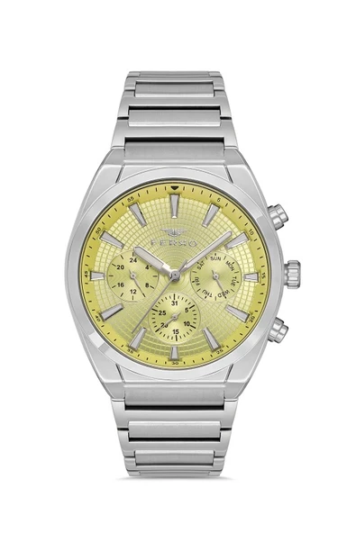 Ferro Quartz Çelik Gri 44 mm Fonksiyonları Aktif Erkek Kol Saati ürün görseli 1